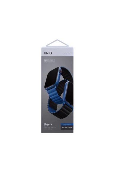Apple Watch 49mm Ultra 2/1 - 46mm Seri 10 - 45mm Seri 9/8/7 - 44mm Seri SE2/SE/6/5/4 Kordon Kayış  Blue Black - 8