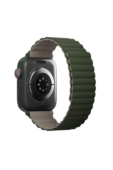 Apple Watch 49mm Ultra 2/1 - 46mm Seri 10 - 45mm Seri 9/8/7 - 44mm Seri SE2/SE/6/5/4 Kordon Kayış  Green Taupe - 6