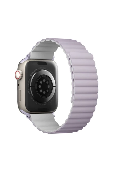 Apple Watch 49mm Ultra 2/1 - 46mm Seri 10 - 45mm Seri 9/8/7 - 44mm Seri SE2/SE/6/5/4 Kordon Kayış  Lilac White - 2