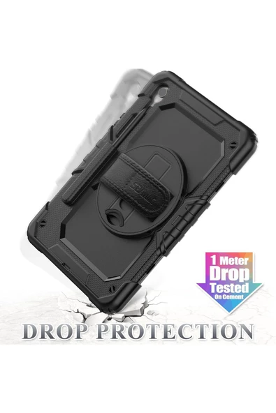 Samsung Galaxy Tab S9 FE 10.9 Inç Tablet Kılıfı Kalemlikli Askılı Tank Silikon Yüksek Koruma Sm-x510 - 4