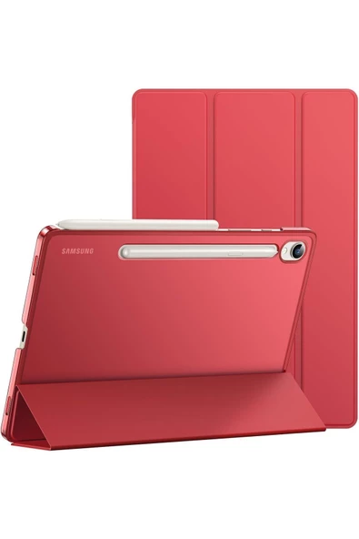 Samsung Galaxy Tab S9 FE SM-X510 X516 X518 Kılıf 10.9" Uyumlu Kılıf Akıllı Smart Standlı Kapaklı  Koyu Yeşil - 10
