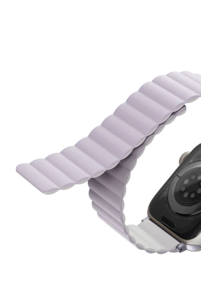 Apple Watch 49mm Ultra 2/1 - 46mm Seri 10 - 45mm Seri 9/8/7 - 44mm Seri SE2/SE/6/5/4 Kordon Kayış  Lilac White - 6