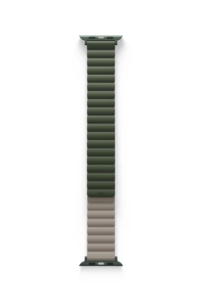 Apple Watch 49mm Ultra 2/1 - 46mm Seri 10 - 45mm Seri 9/8/7 - 44mm Seri SE2/SE/6/5/4 Kordon Kayış  Green Taupe - 5