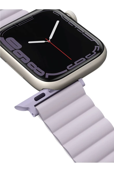Apple Watch 49mm Ultra 2/1 - 46mm Seri 10 - 45mm Seri 9/8/7 - 44mm Seri SE2/SE/6/5/4 Kordon Kayış  Lilac White - 5