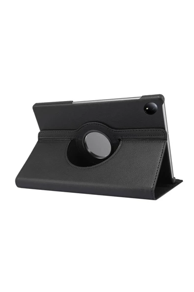 Xiaomi Redmi Pad Se 8.7 Inç Tablet Uyumlu Uyku Modlu 360 Döner Pu Deri Kılıf Seti  SİYAH - 6