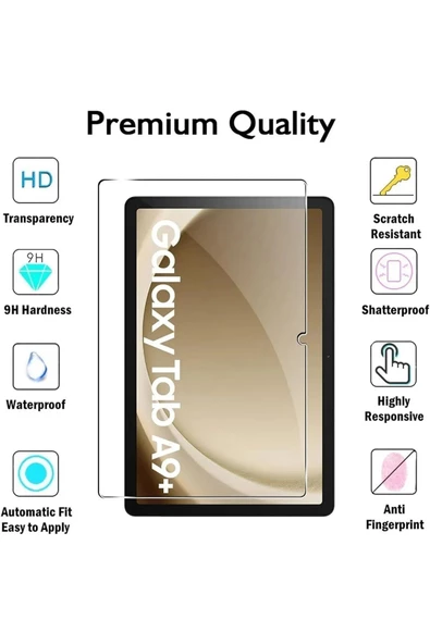 Samsung Galaxy Tab A9+ Plus 11 Inç Nano Kırılmaz Ekran Koruyucu Şeffaf Cam Tam Uyumlu Sm-x210 - 2