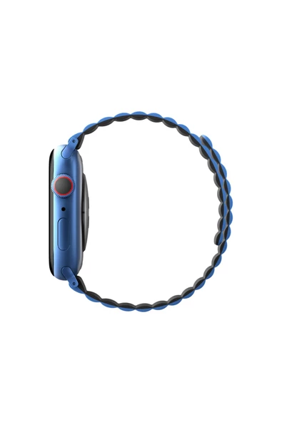 Apple Watch 49mm Ultra 2/1 - 46mm Seri 10 - 45mm Seri 9/8/7 - 44mm Seri SE2/SE/6/5/4 Kordon Kayış  Blue Black - 2