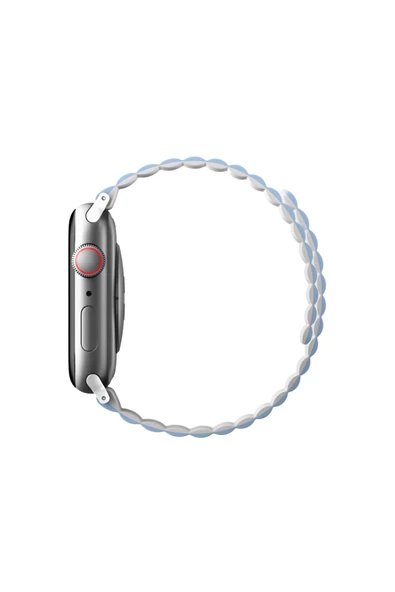 Apple Watch 49mm Ultra 2/1 - 46mm Seri 10 - 45mm Seri 9/8/7 - 44mm Seri SE2/SE/6/5/4 Kordon Kayış  Blue White - 2