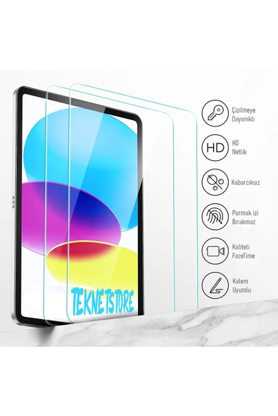 Apple Ipad 10. Nesil 2022 10.9" Nano Kırılmaz Ekran Koruyucu Kırılmaz Şeffaf Cam Koruyucu Tam Uyumlu - 2