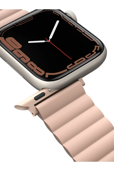 Apple Watch 49mm Ultra 2/1 - 46mm Seri 10 - 45mm Seri 9/8/7 - 44mm Seri SE2/SE/6/5/4 Kordon Kayış  Pink Beige - 5