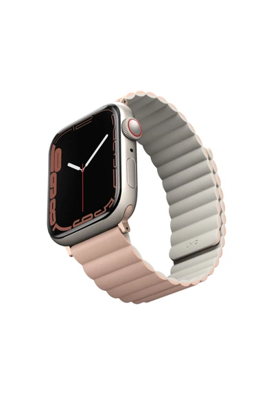 Apple Watch 49mm Ultra 2/1 - 46mm Seri 10 - 45mm Seri 9/8/7 - 44mm Seri SE2/SE/6/5/4 Kordon Kayış  Pink Beige - 3