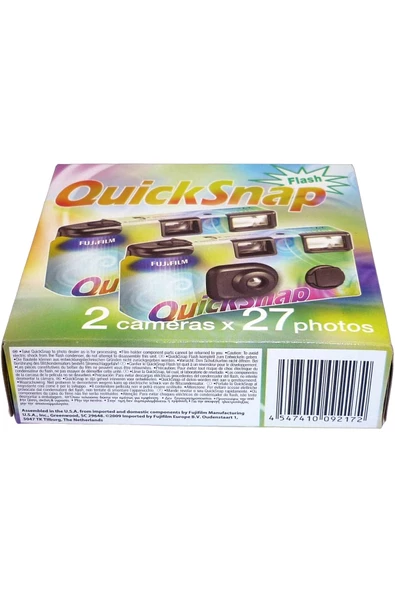 QuickSnap Flash 27 Poz Tek Kullanımlık Analog Fotoğraf Makinesi-2'li Paket - 4