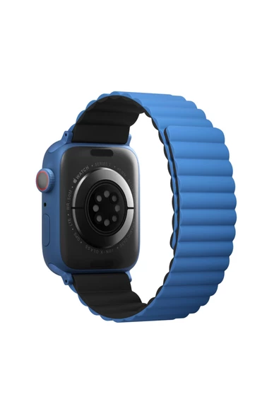 Apple Watch 49mm Ultra 2/1 - 46mm Seri 10 - 45mm Seri 9/8/7 - 44mm Seri SE2/SE/6/5/4 Kordon Kayış  Blue Black - 7