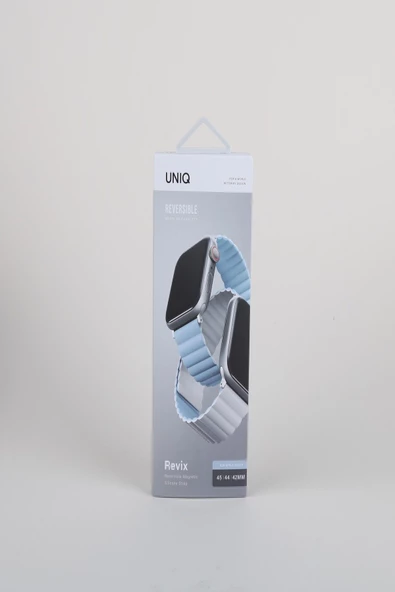 Apple Watch 49mm Ultra 2/1 - 46mm Seri 10 - 45mm Seri 9/8/7 - 44mm Seri SE2/SE/6/5/4 Kordon Kayış  Blue White - 8
