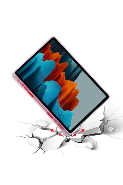 Honor Pad X9 11.5'' Inç 2023 Tablet Uyumlu Kılıf Katlanır Kalemlikli Standlı Uyku Modlu Akıllı Kapak  KIRMIZI