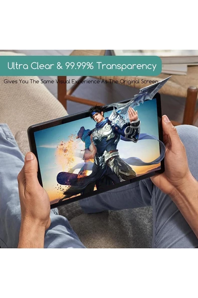 Samsung Galaxy Tab S9 Fe Plus 12.4 Inç Nano Kırılmaz Ekran Koruyucu Şeffaf Cam Tam Uyumlu Sm-x610 - 7