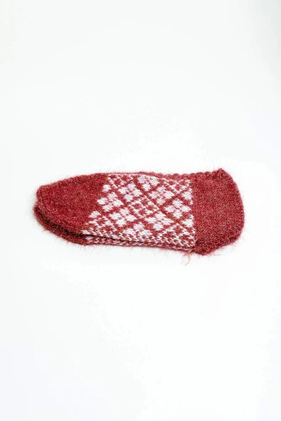 2 Çift El Örgüsü Kışlık Şık Kadın Yün Patik Set 2 - 2