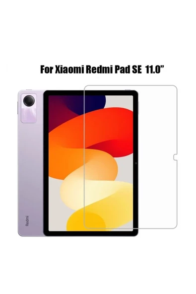 Xiaomi Redmi Pad SE 8 GB 128 GB 11" Tablet Uyumlu Nano Kırılmaz Ekran Koruyucu Şeffaf Cam Tam Uyumlu