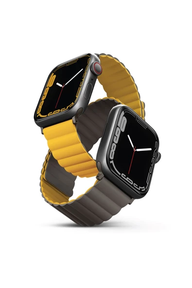 Apple Watch 49mm Ultra 2/1 - 46mm Seri 10 - 45mm Seri 9/8/7 - 44mm Seri SE2/SE/6/5/4 Kordon Kayış  Mustard Khaki