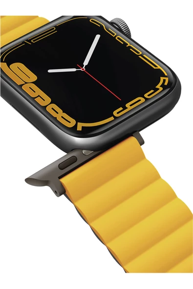 Apple Watch 49mm Ultra 2/1 - 46mm Seri 10 - 45mm Seri 9/8/7 - 44mm Seri SE2/SE/6/5/4 Kordon Kayış  Mustard Khaki - 4