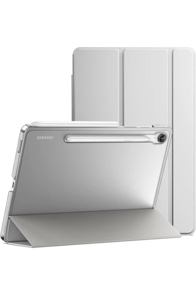 Samsung Galaxy Tab S9 FE SM-X510 X516 X518 Kılıf 10.9" Uyumlu Kılıf Akıllı Smart Standlı Kapaklı  Koyu Yeşil - 3