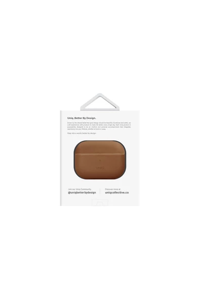 Airpods Pro 2 (2.NESİL) Kılıf Terra Serisi Hakiki Deri Kablosuz Şarj Destekli Koruma  Brown - 6
