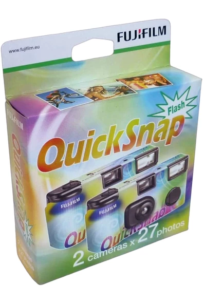 QuickSnap Flash 27 Poz Tek Kullanımlık Analog Fotoğraf Makinesi-2'li Paket - 2