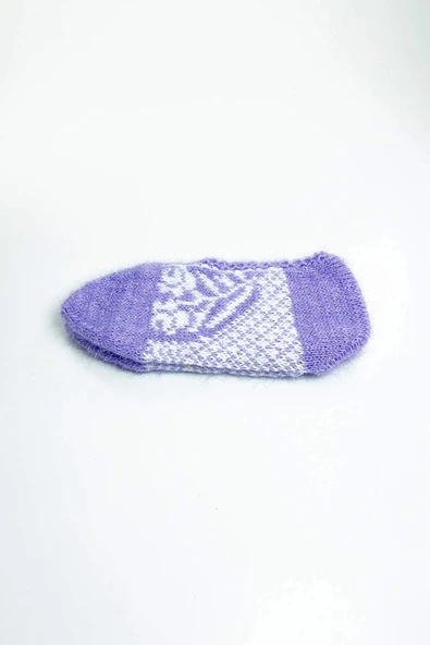 2 Çift El Örgüsü Kışlık Şık Kadın Yün Patik Set 1 - 2