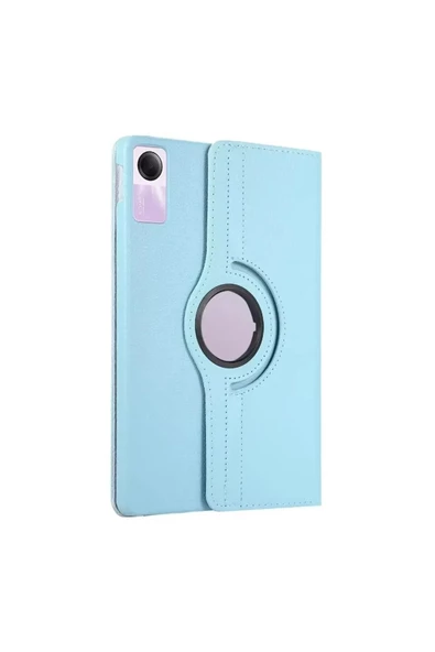 Xiaomi Redmi Pad Se 11 Inç Tablet Uyumlu Uyku Modlu 360 Döner Pu Deri Kılıf Seti  MAVİ - 5