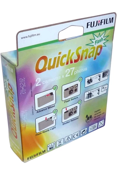 QuickSnap Flash 27 Poz Tek Kullanımlık Analog Fotoğraf Makinesi-2'li Paket - 3