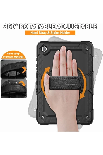 Samsung Galaxy Tab A9 Plus 11 Inç Tablet Uyumlu Sm-x210 Tablet Kılıfı Askılı Defender Yüksek Koruma - 3