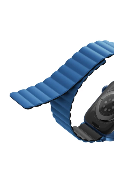Apple Watch 49mm Ultra 2/1 - 46mm Seri 10 - 45mm Seri 9/8/7 - 44mm Seri SE2/SE/6/5/4 Kordon Kayış  Blue Black - 5