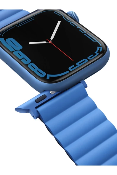 Apple Watch 49mm Ultra 2/1 - 46mm Seri 10 - 45mm Seri 9/8/7 - 44mm Seri SE2/SE/6/5/4 Kordon Kayış  Blue Black - 4