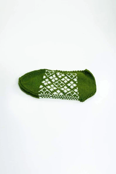 2 Çift El Örgüsü Kışlık Şık Kadın Yün Patik Set 8 - 2