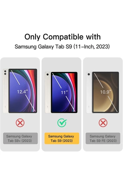 Samsung Galaxy Tab S9 FE SM-X510 X516 X518 Kılıf 10.9" Uyumlu Kılıf Akıllı Smart Standlı Kapaklı  Koyu Yeşil - 4