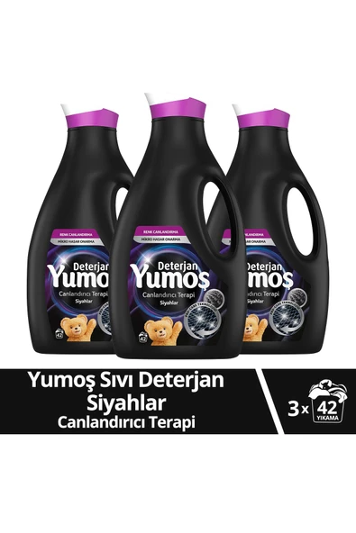 Yumoş Siyah ve Koyu Renkli Giysiler için Sıvı Çamaşır Deterjanı 3 x 2520 ML