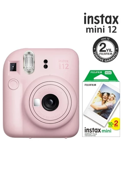 Instax Mini 12 Pembe Fotoğraf Makinesi Ve 20'li Mini Film ürün görseli