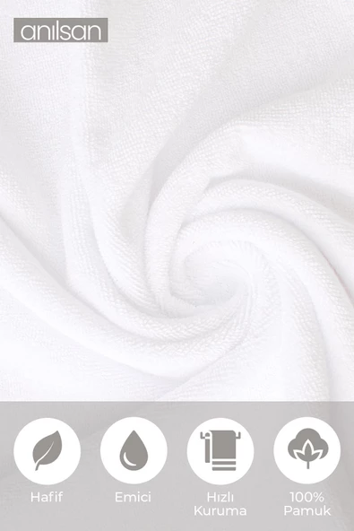 Beyaz Banyo Havlusu - 90x150 Cm, 650gr, %100pamuk, Spa Ve Otel Havlusu, Günlük Kullanıma Uygun - 2