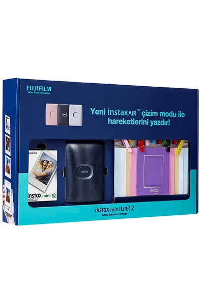 Instax Mini Link 2 Bundle Box Fotoğraf Yazıcısı Lacivert - 2