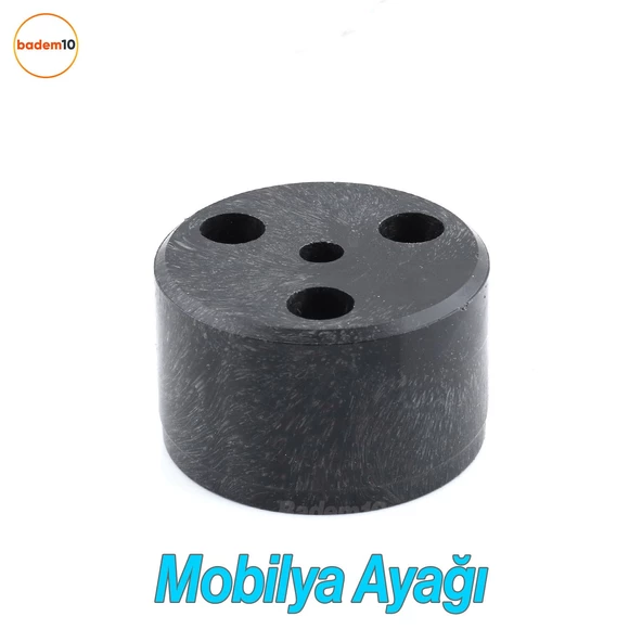 Mobilya Ayak Yükseltici Baza Ayağı Koltuk Kanepe Altı Puf Ayakları Yükseklik=3.7 cm Siyah 4 Adet - Resim 6