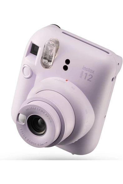 İnstax Mini 12 Fotoğraf Makinesi+Askı+pil +10'lu film+Albüm (LİLA) - 2