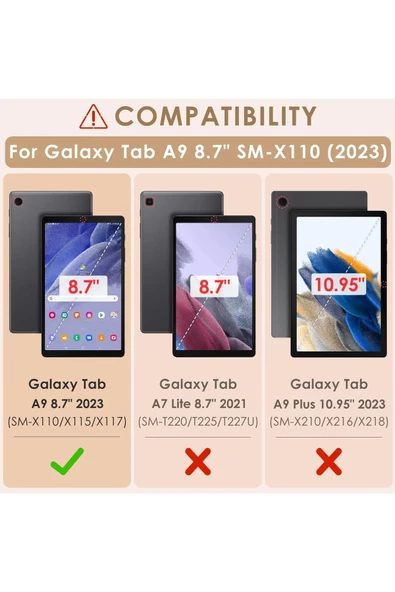 Samsung Galaxy Tab A9 8.7 Inç Nano Kırılmaz Ekran Koruyucu Şeffaf Cam Tam Uyumlu Sm-x110 - Resim 2