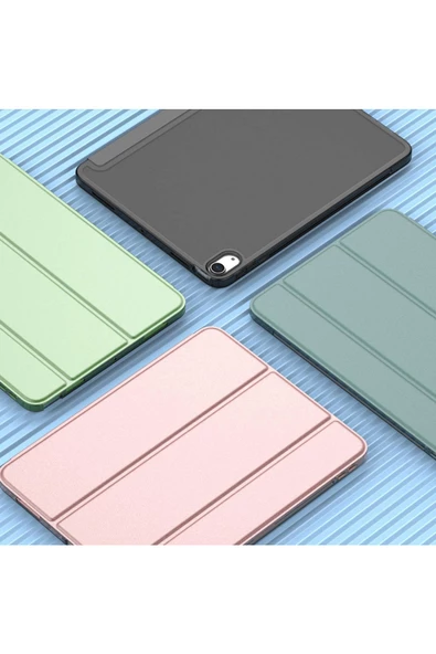 İpad Air 11" M3 (2025) / M2 (2024) / Air 10.9" (2022 / 2020) Kılıf Kapaklı Standlı Uyku Modlu Smart  Lila - Resim 7