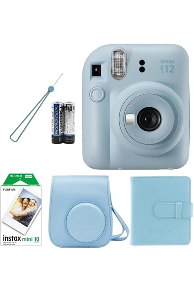 İnstax Mini 12 Fotoğraf Makinesi+Askı+pil +10'lu film+Albüm
