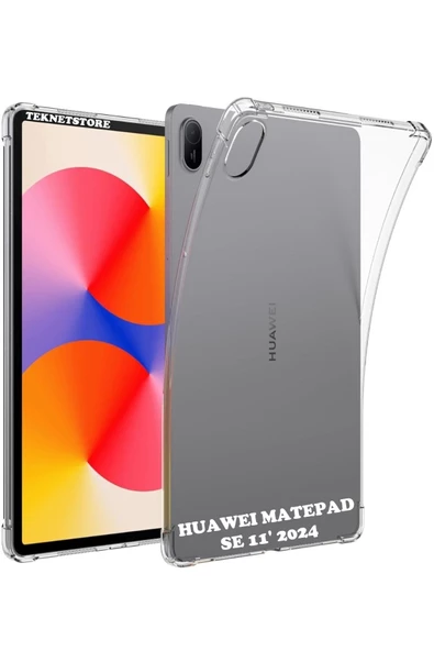 Huawei Matepad Se 11 inç Kılıf Şeffaf Köşe Korumalı Crystal Clear Silikon Kapak AGS6-W00 AGS6-W09