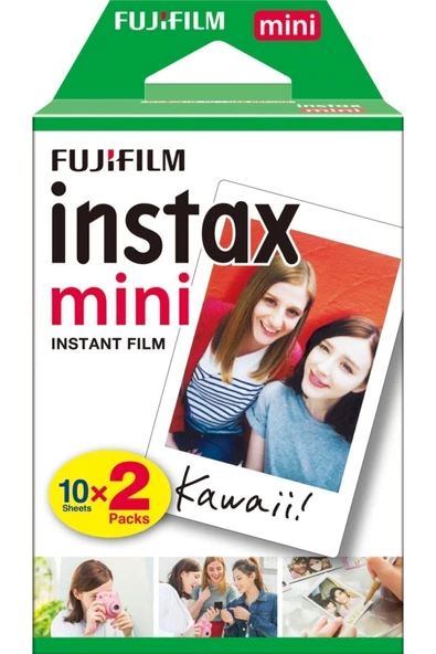 Beyaz Instax Mini 20'li Film Tek Ebat Fotoğraf Kağıtları