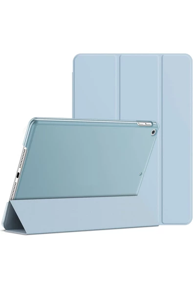 Apple Ipad 8. Ve 9. Nesil 2020 /2021 10.2 Inç Tablet Flip Smart Standlı Akıllı Kılıf Smart Cover  Açık Mavi