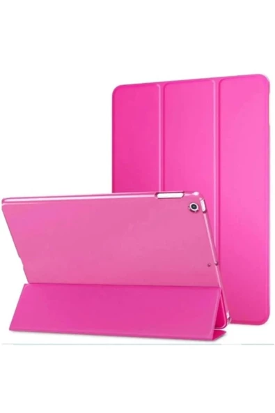 Apple Ipad 8. Ve 9. Nesil 2020 /2021 10.2 Inç Tablet Flip Smart Standlı Akıllı Kılıf Smart Cover  Pembe