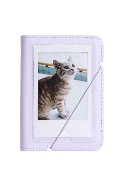Instax mini 12 Lila Fotoğraf Makinesi-20'lu Film-Mini Albüm ve Deri Kılıf Seti - 5