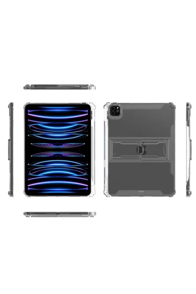 Apple Ipad Pro 4. Nesil M2 2022 11 Inç Tablet Uyumlu Flip Smart Standlı Akıllı Kılıf Smart Cover  Petrol Yeşili - 9